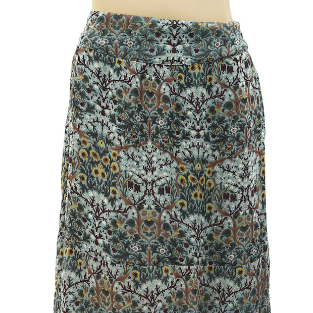 Ba&sh Floral Printed Midi Skirt