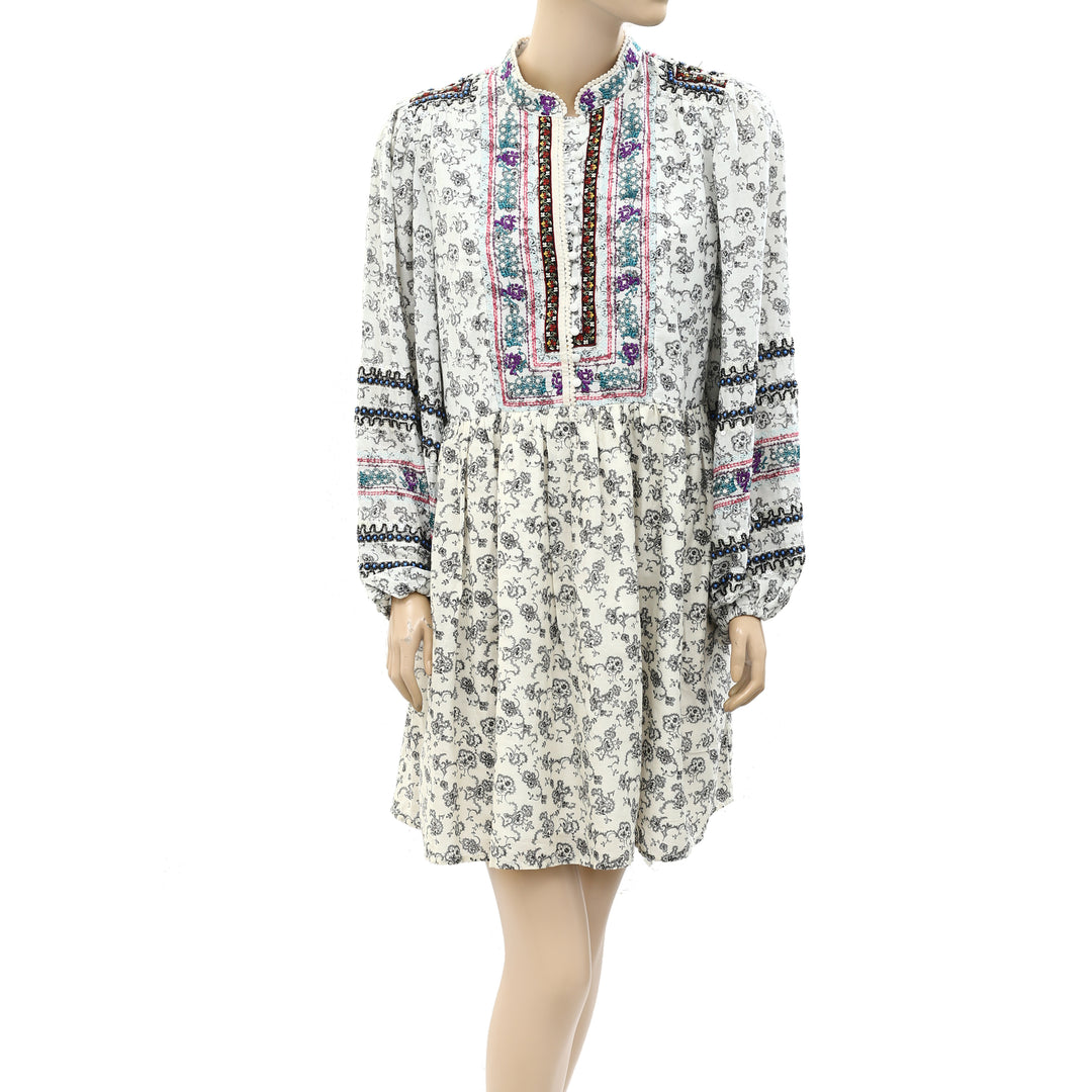 Sea New York Floral Beaded Embellished Mini Dress White Chocolate Couture Sea New York Floral Beaded Embellished Mini Dress White Chocolate Couture