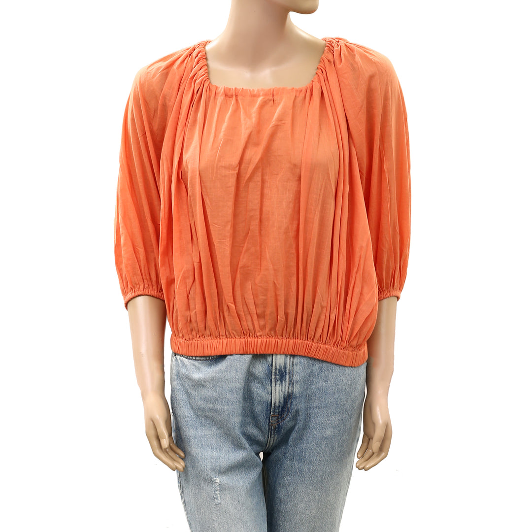 Anthropologie Celandine Puff Sleeves Blouse Top