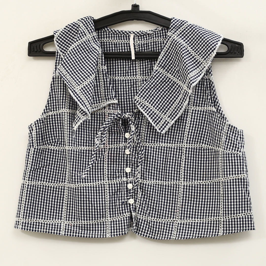 Free People Waiting For Me Blouse Cropped Top