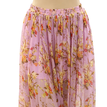 By Anthropologie Floral Printed Maxi Skirt