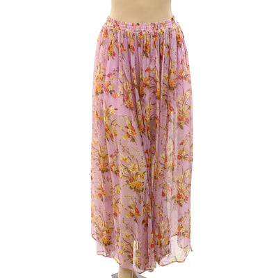 By Anthropologie Floral Printed Maxi Skirt S