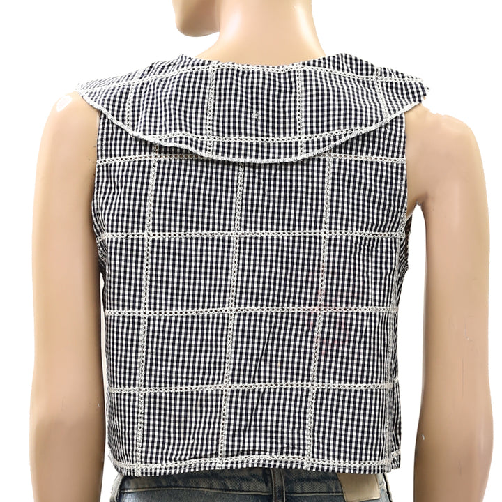 Free People Waiting For Me Blouse Cropped Top