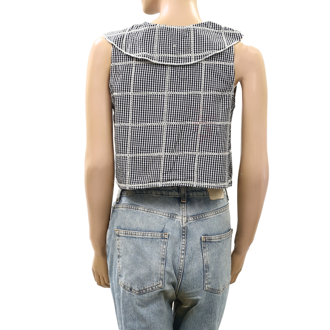 Free People Waiting For Me Blouse Cropped Top
