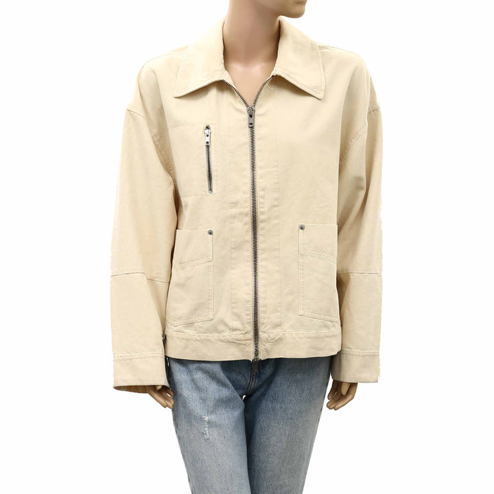 Free People We The Free Sally Solid Canvas Jacket Top