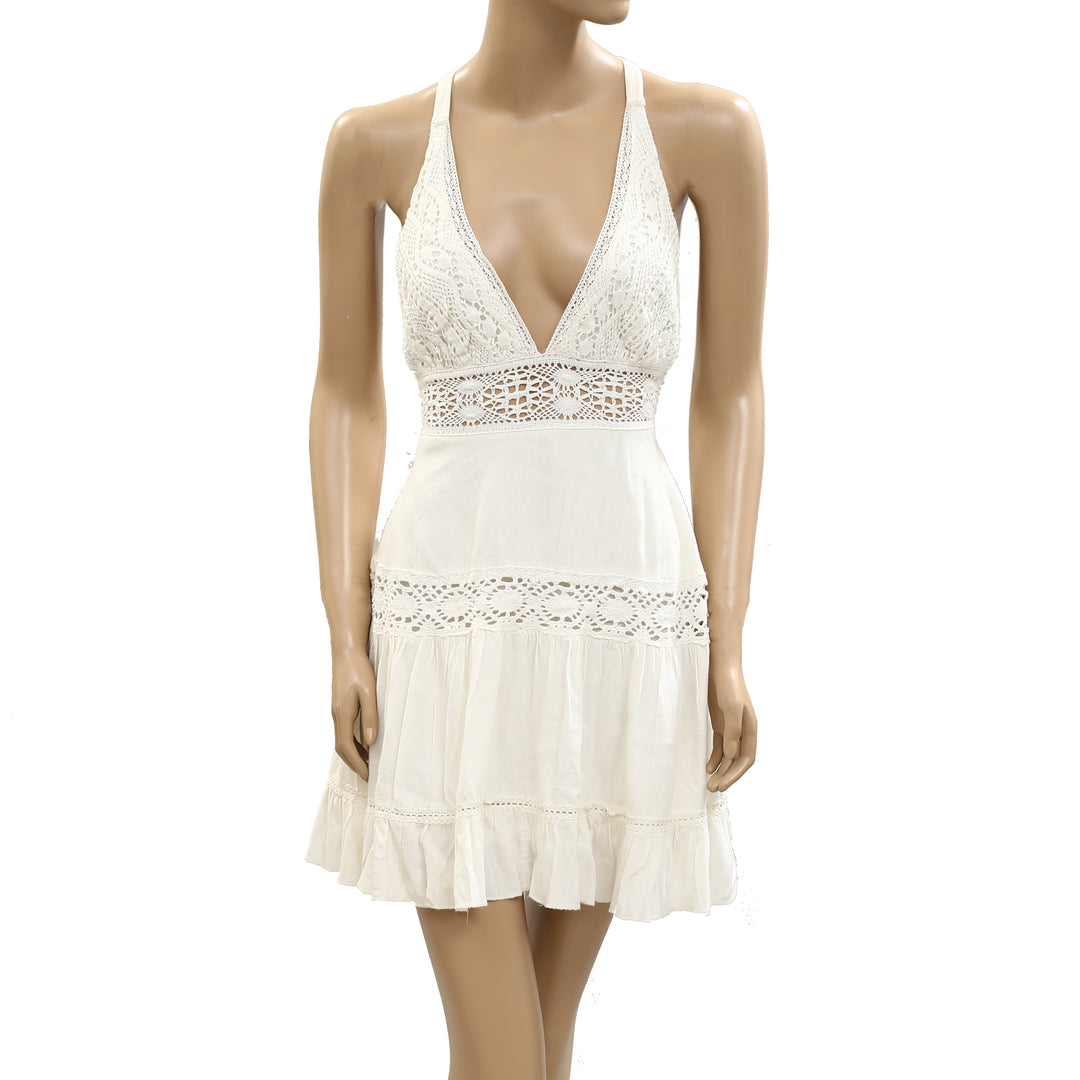 Free People Crochet Lace Mini Dress White Chocolate Couture Free People Crochet Lace Mini Dress White Chocolate Couture