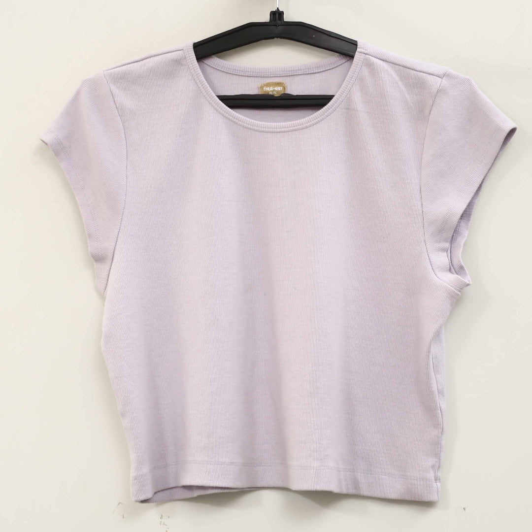 Free People Free-Est Ribbed Cap Sleeves Blouse Top