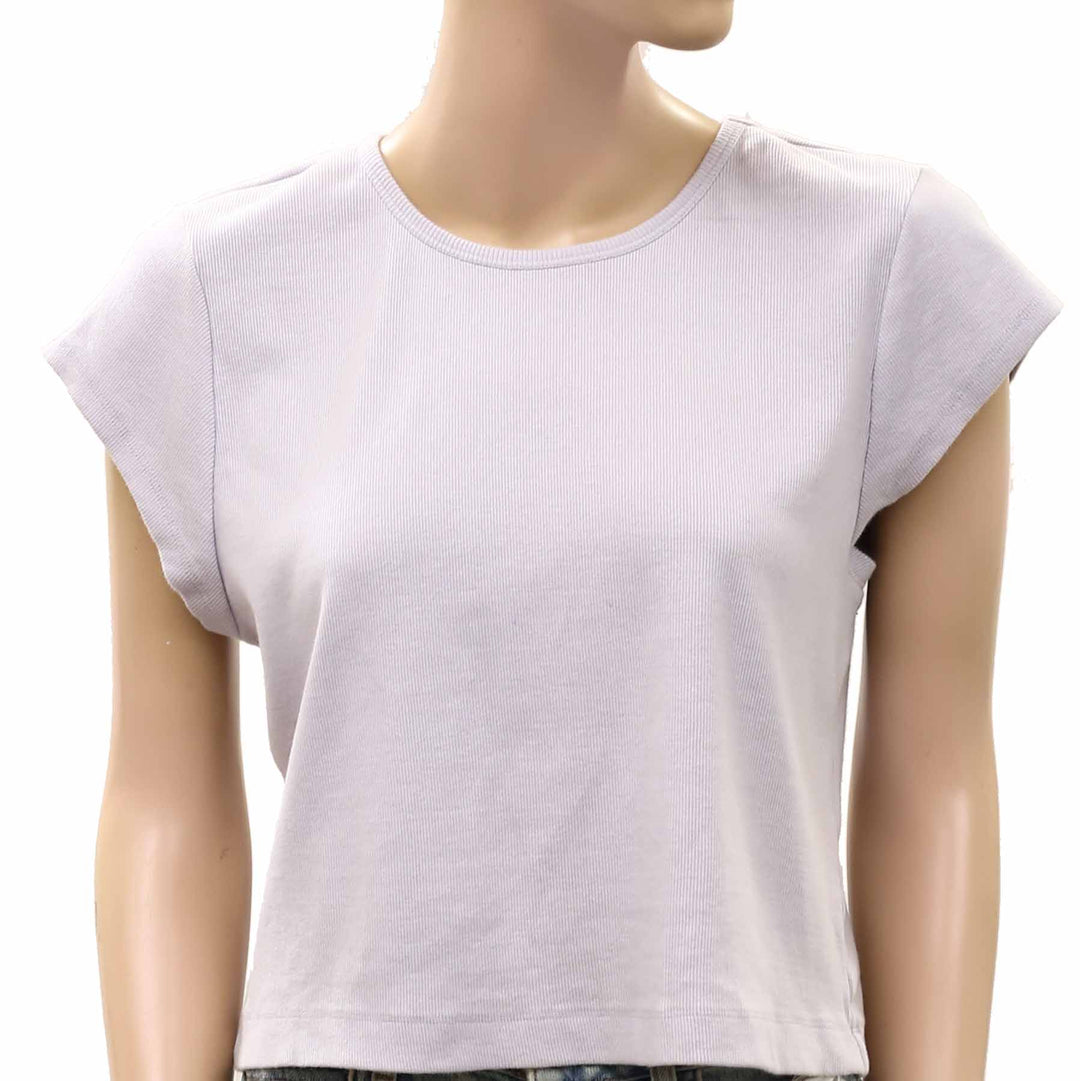 Free People Free-Est Ribbed Cap Sleeves Blouse Top
