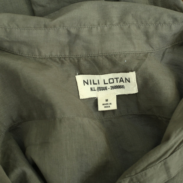 Nili Lotan Cotton Voile NL Buttondown Formal Shirt Tunic Top