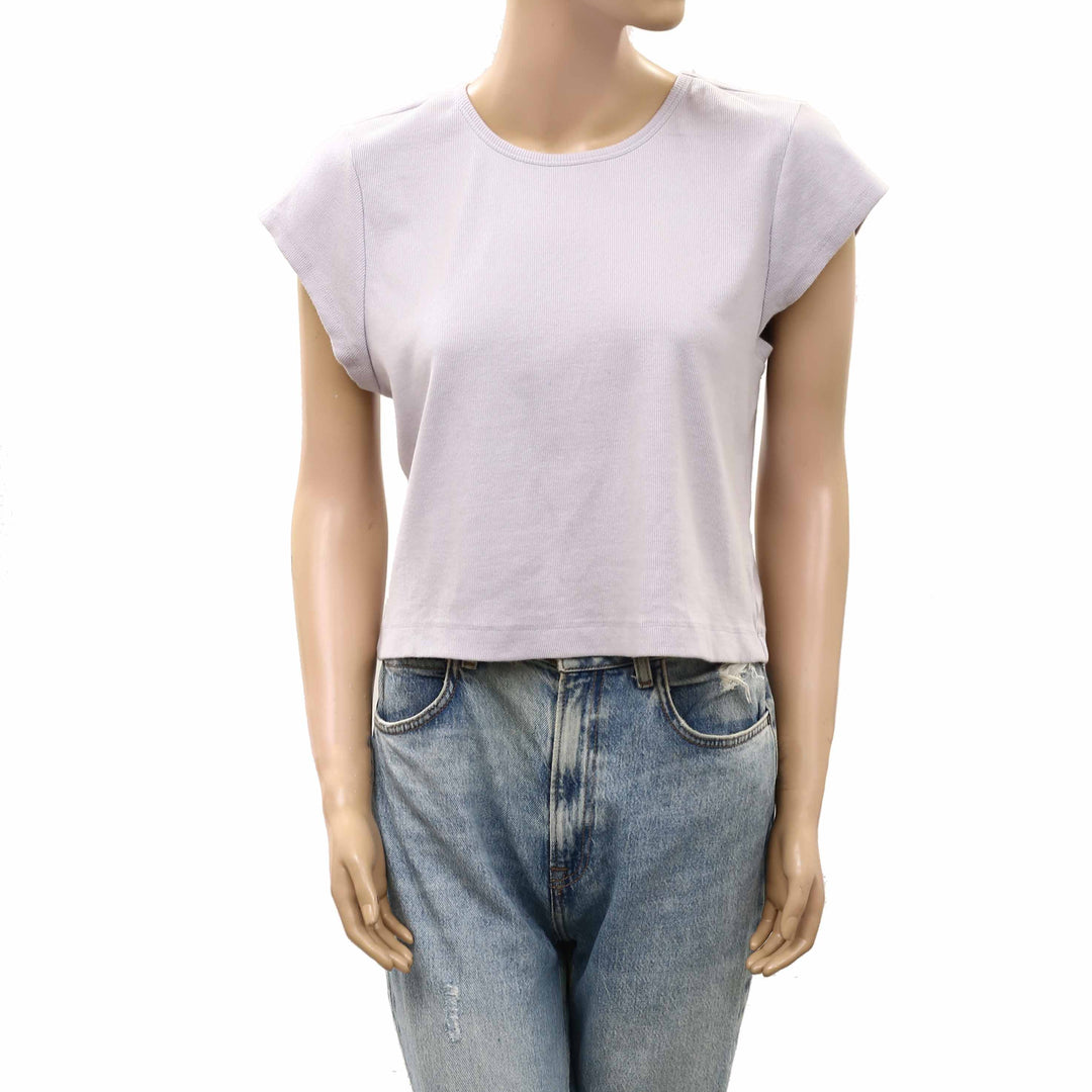 Free People Free-Est Ribbed Cap Sleeves Blouse Top