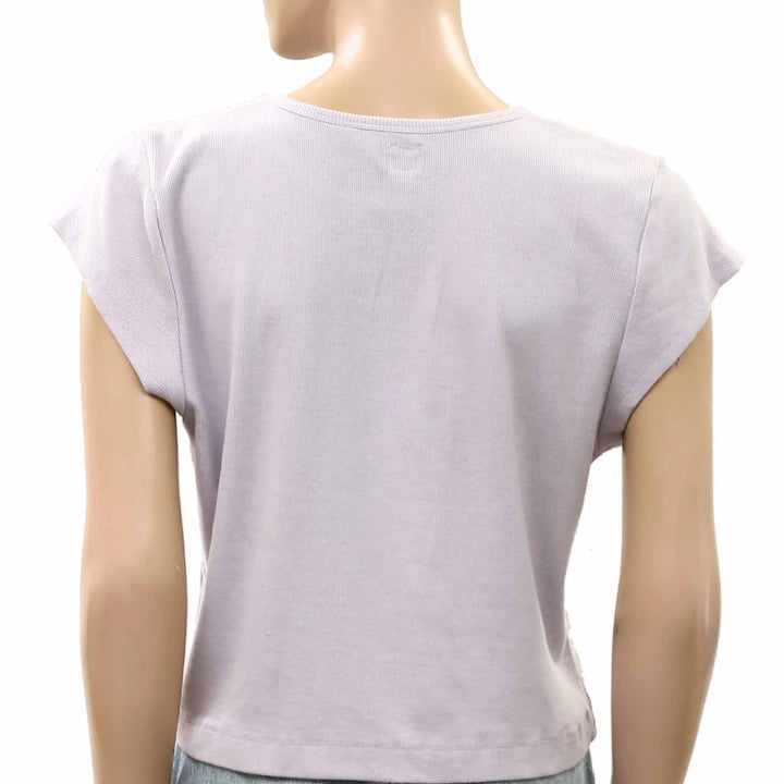 Free People Free-Est Ribbed Cap Sleeves Blouse Top