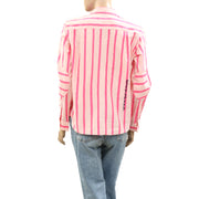 Kerri Rosenthal Pia Wide Striped Printed Shirt Tunic Top