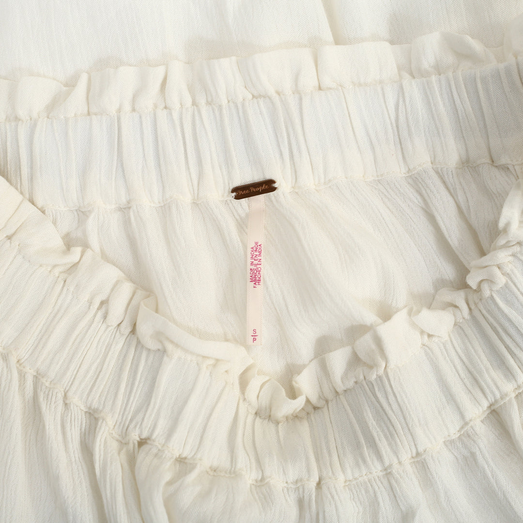 Free People Endless Summer 荷叶边纯色超长长裙