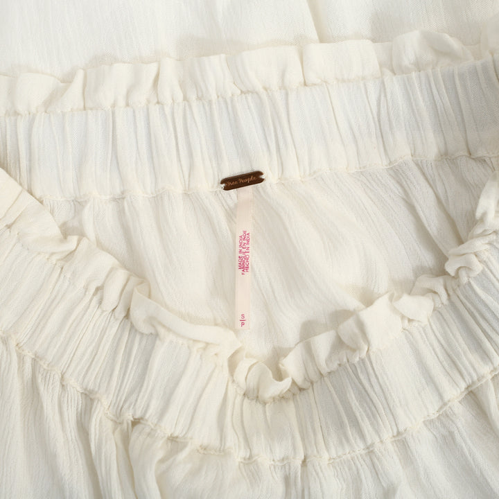 Free People Endless Summer 荷叶边纯色超长长裙