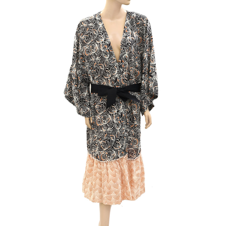 By Anthropologie Boho Sleep Kimono Midi Top