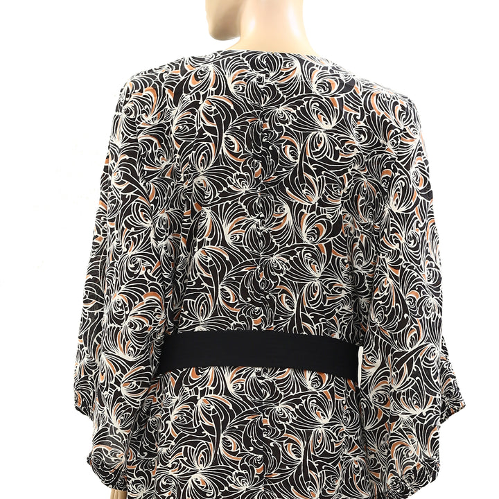By Anthropologie Boho Sleep Kimono Midi Top