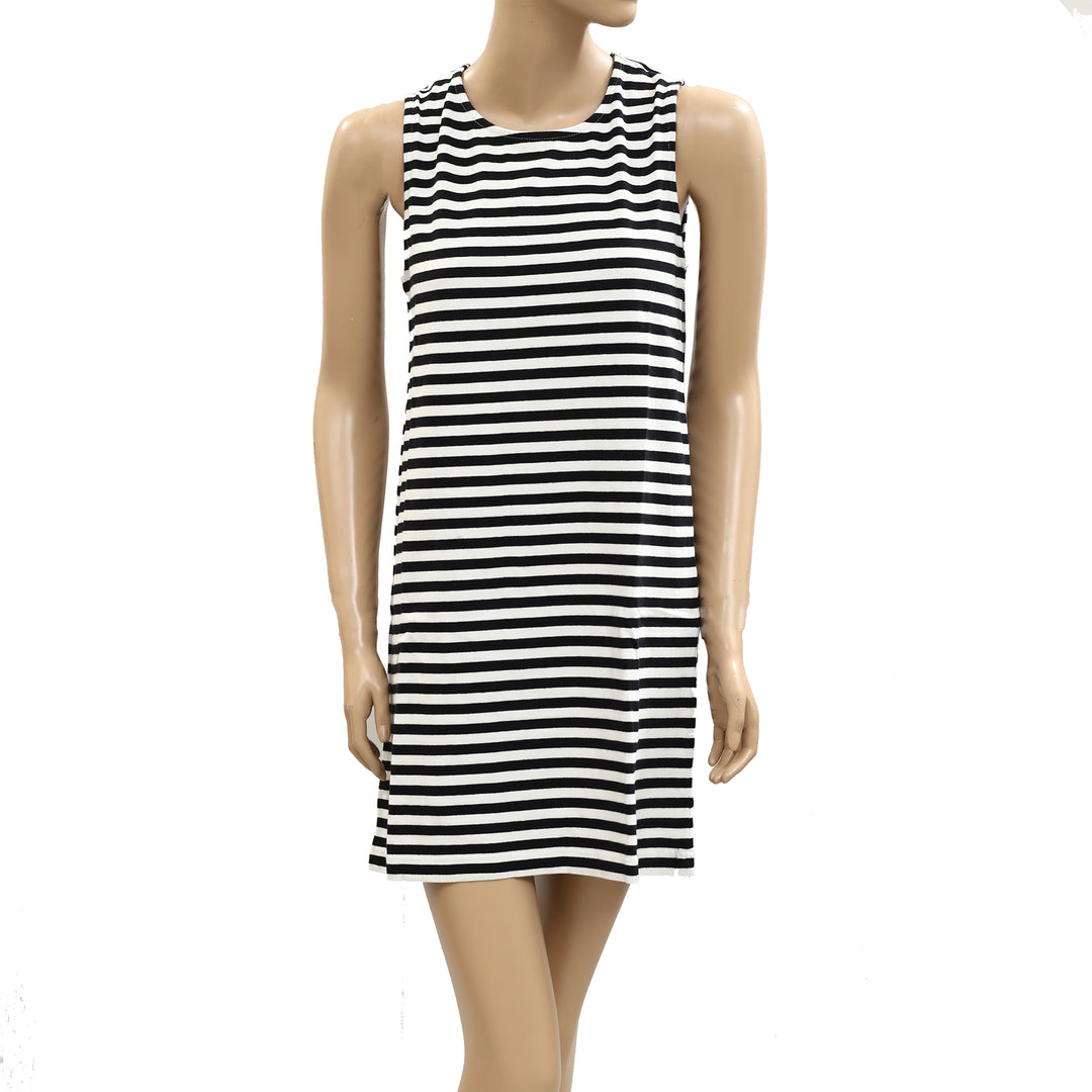 anthropologie black and white striped dress Striped Dresses