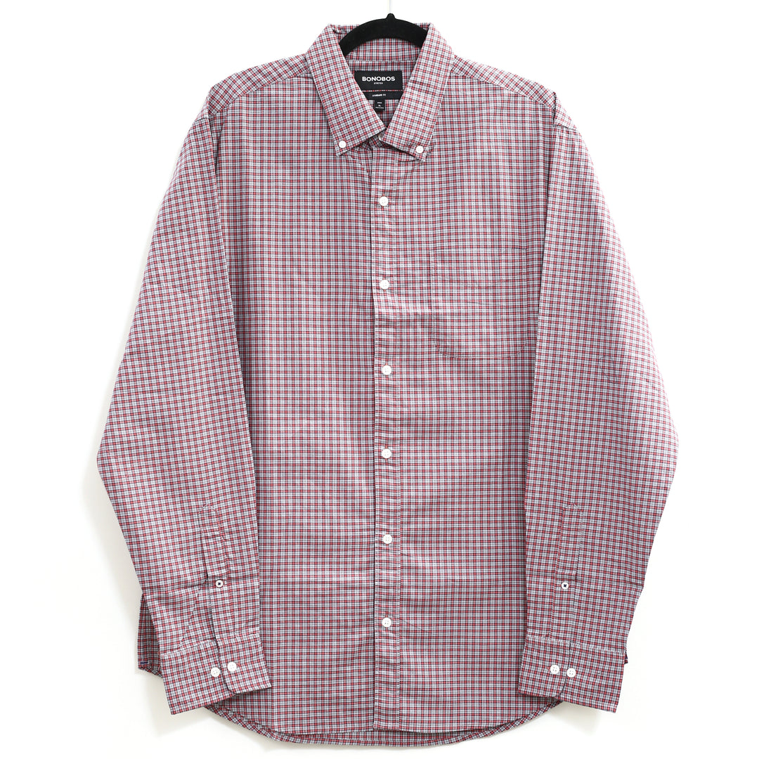 bonobos dress shirts sale Bonobos Shirt Mens Medium Blue Pink Geometric Button Up Slim Performance Stretch
