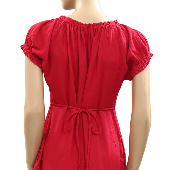 Free People Free-Est Perri Linen Drop-Waist Mini Dress