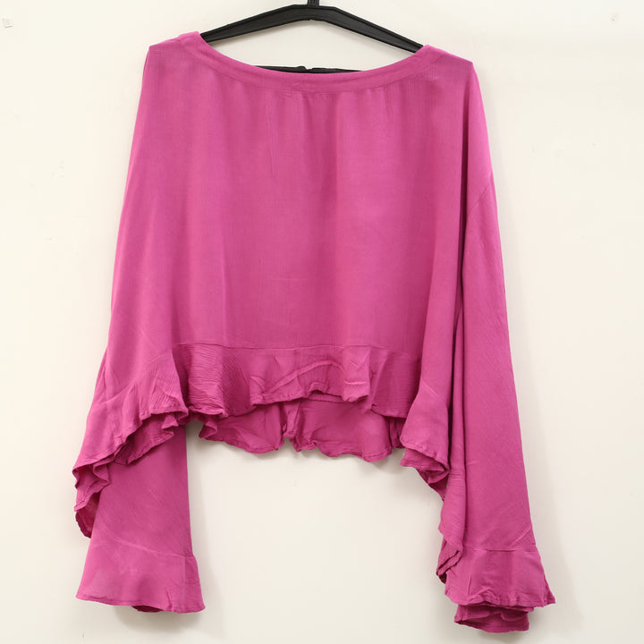 Free People Free Est Delilah Cropped Blouse Top