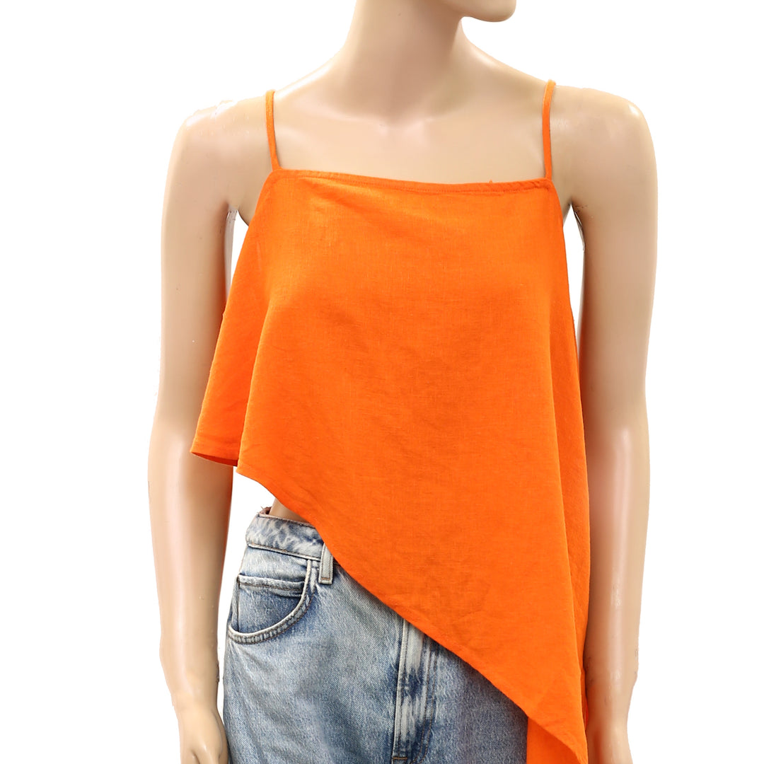 Free People Free-est Sandshell Linen Delia Cami Tank Top