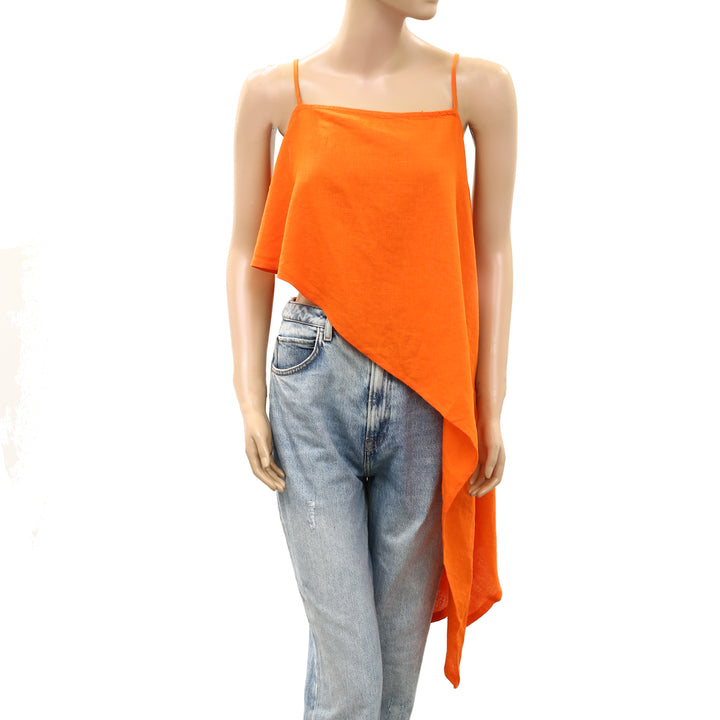 Free People Free-est Sandshell Linen Delia Cami Tank Top