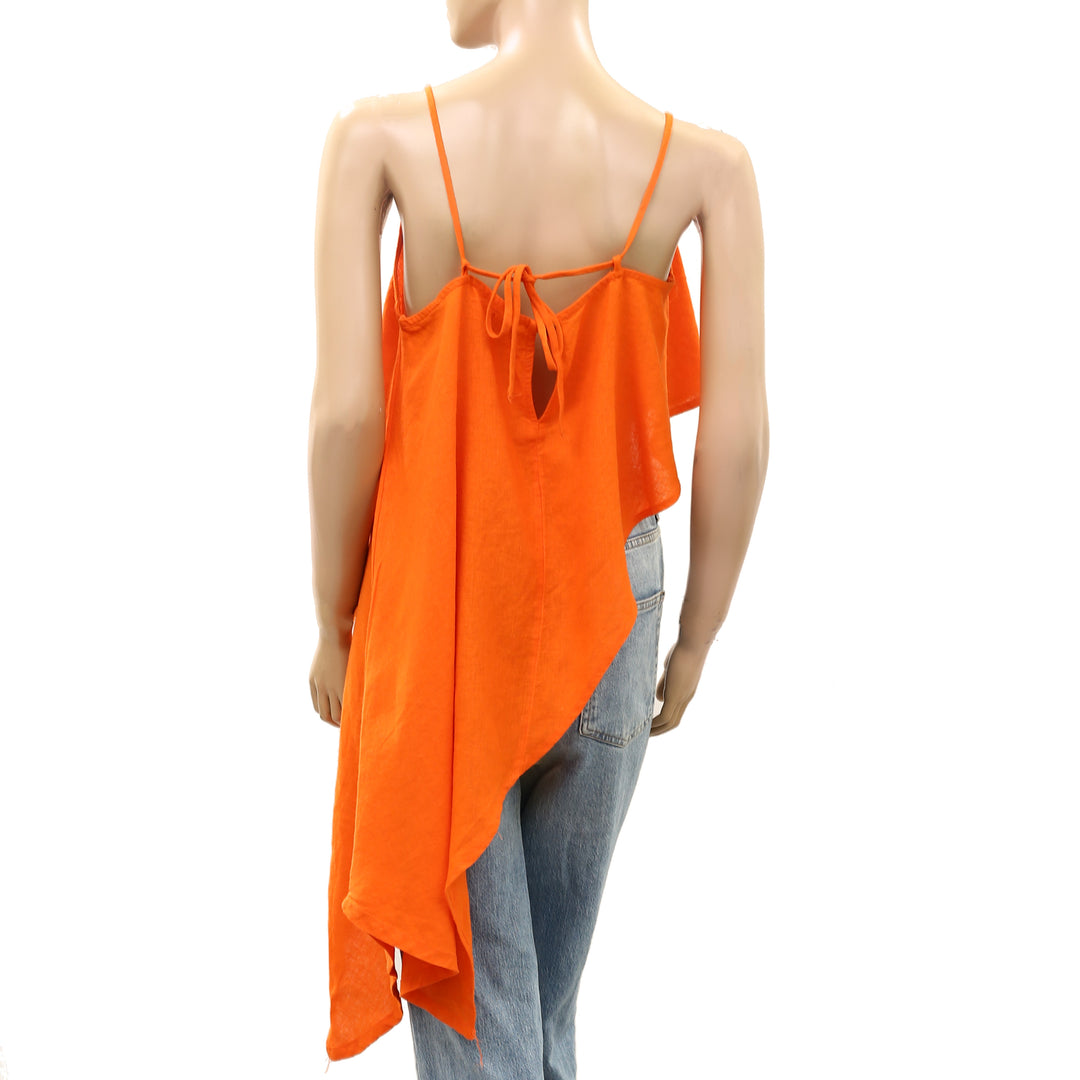 Free People Free-est Sandshell Linen Delia Cami Tank Top