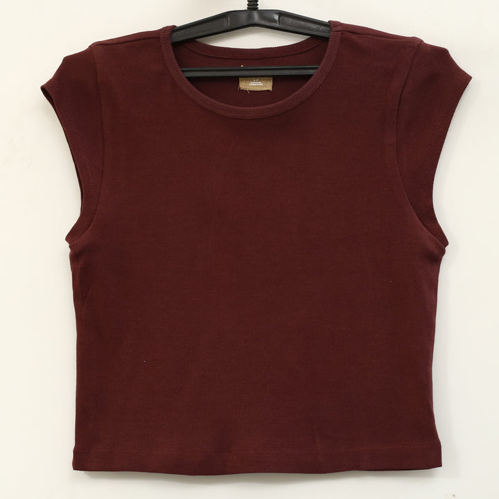 Free People Free-Est Ribbed Cap Sleeves Blouse Top
