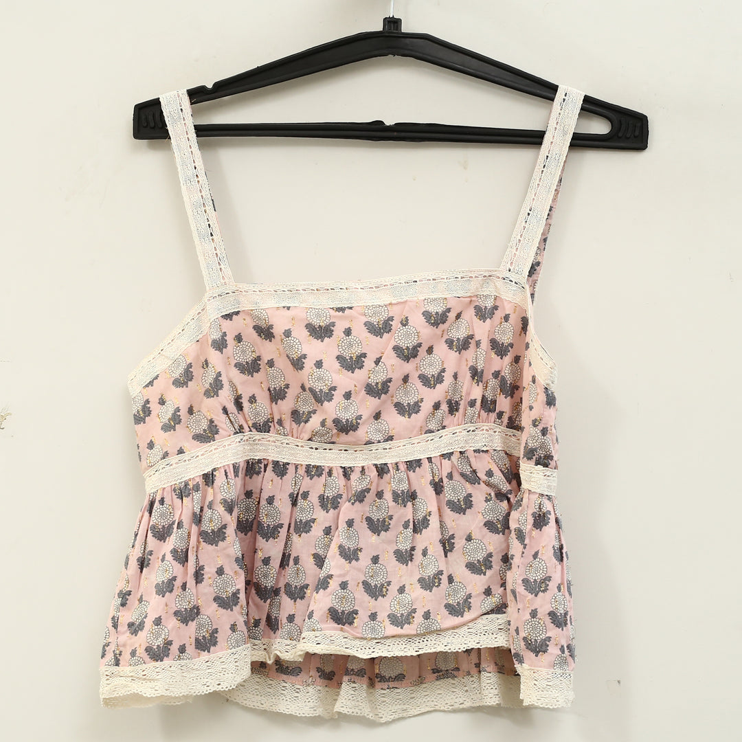 Free People Blossom Babydoll Tank Blouse Top