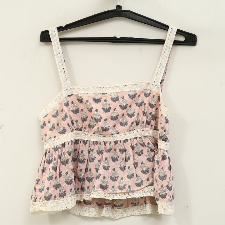 Free People Blossom Babydoll Tank Blouse Top
