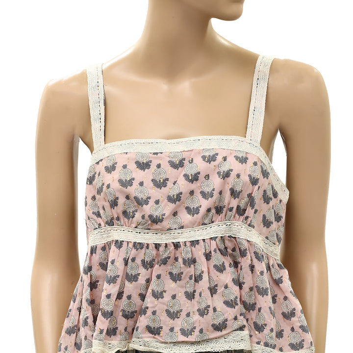 Free People Blossom Babydoll Tank Blouse Top