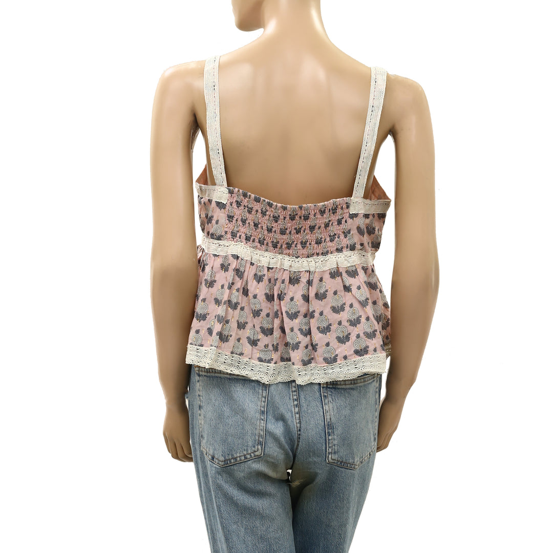 Free People Blossom Babydoll Tank Blouse Top