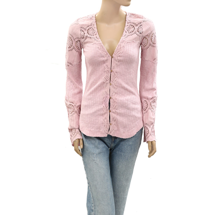 Free People Olivia Lace Tunic Top