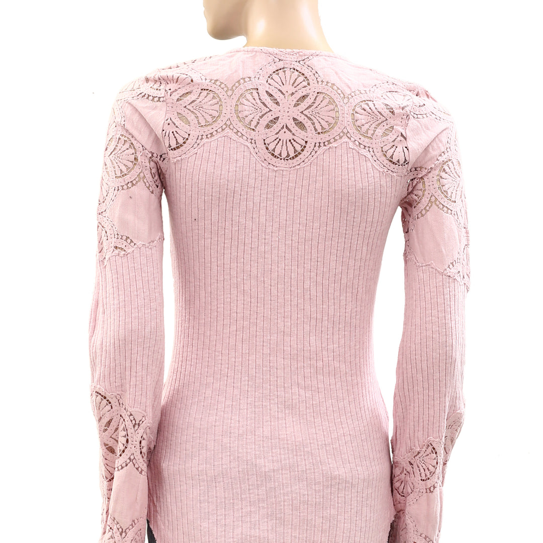 Free People Olivia Lace Tunic Top