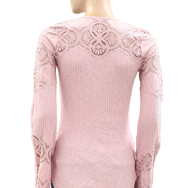 Free People Olivia Lace Tunic Top