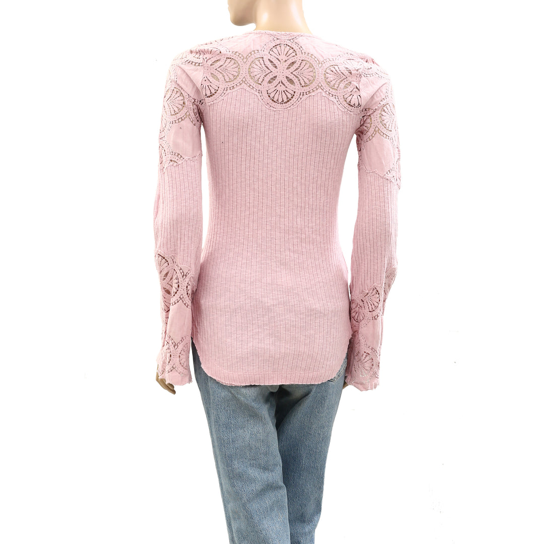 Free People Olivia Lace Tunic Top