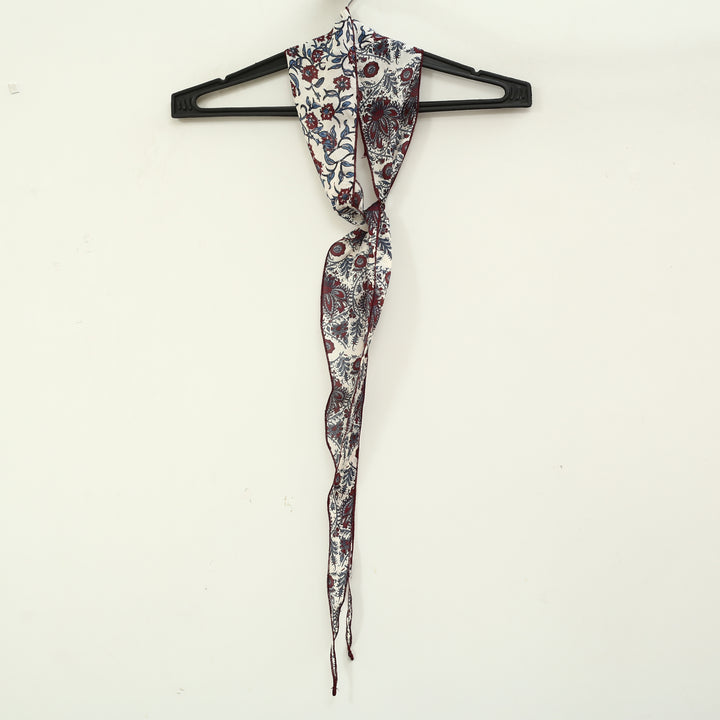 Free People Tilly Skinny Silk Convertible Scarf Neck Handbag Print