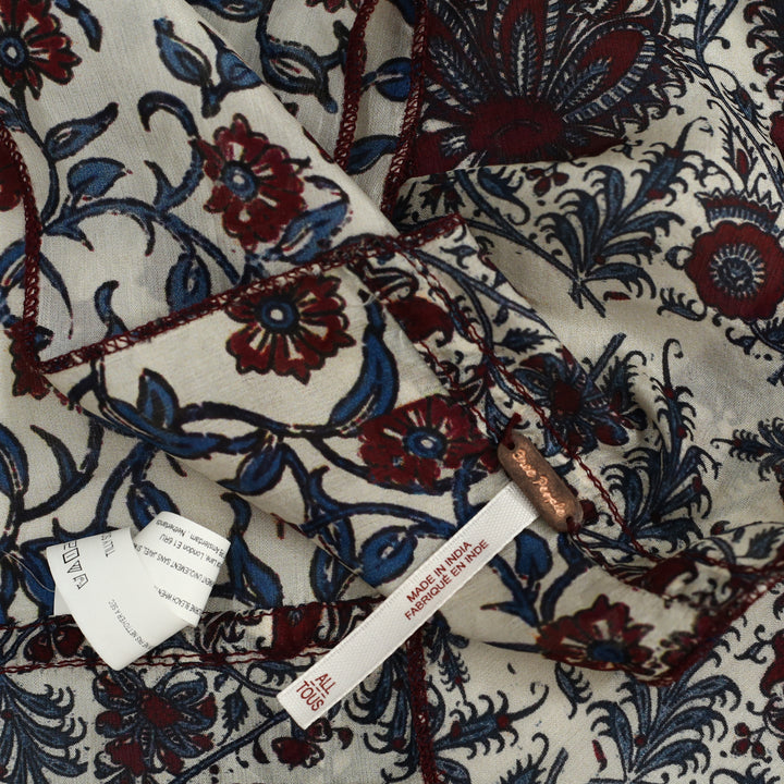 Free People Tilly Skinny Silk Convertible Scarf Neck Handbag Print