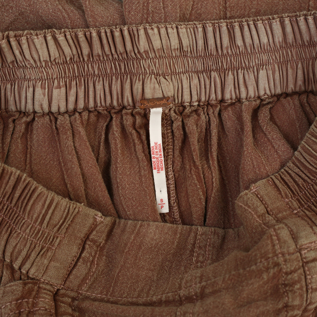 Free People Gianna Ruched Gaucho Pull-On Pants