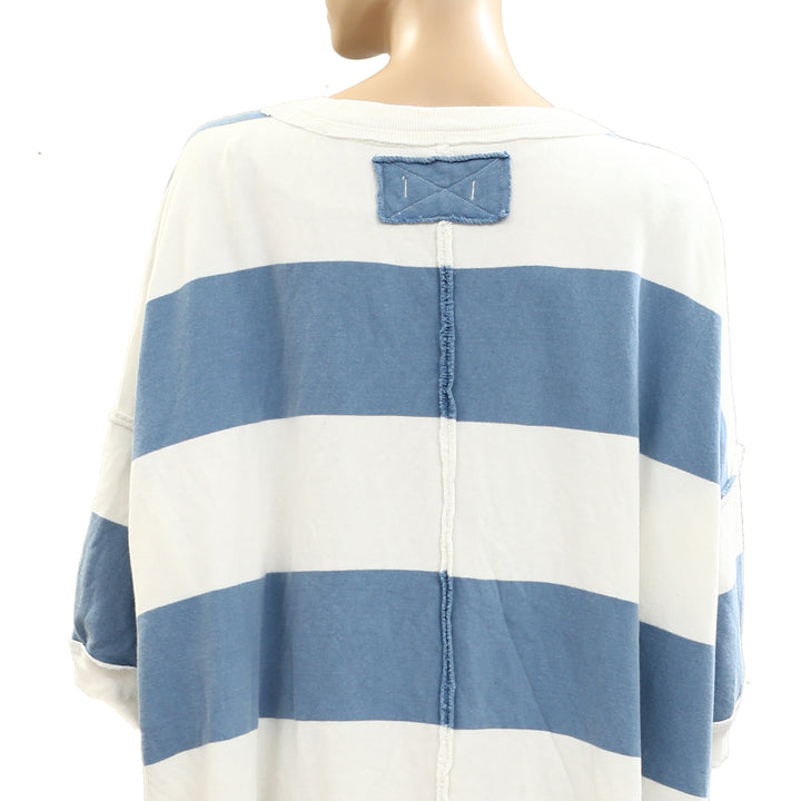 Free People We The Free Out Here Striped Maxi Sweatshirt Dress