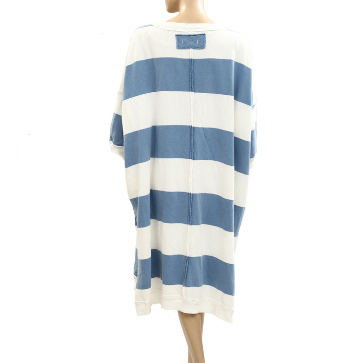 Free People We The Free Out Here Striped Maxi Sweatshirt Dress