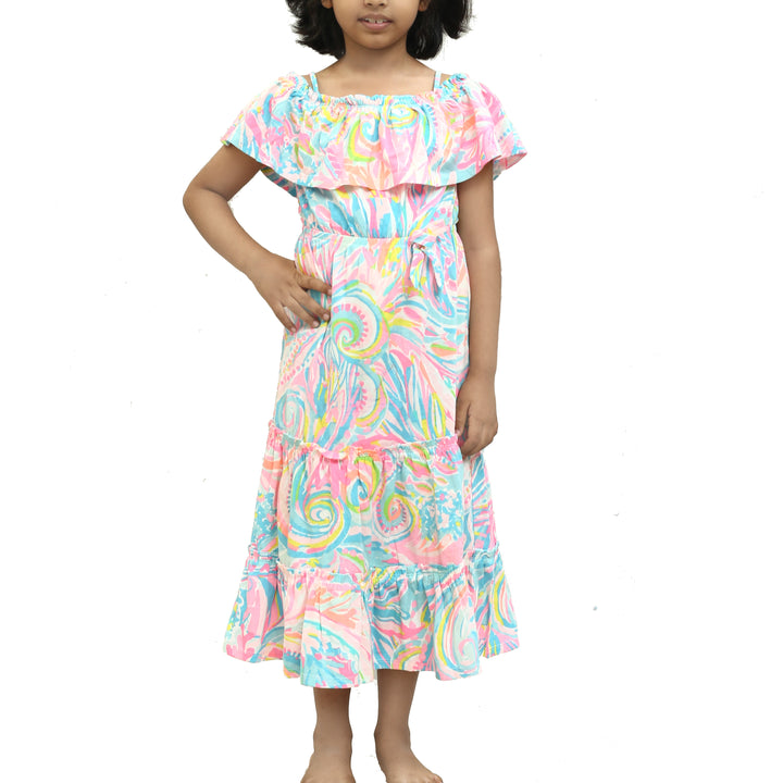 Lilly Pulitzer Girls Seraphina Off-The-Shoulder Dress