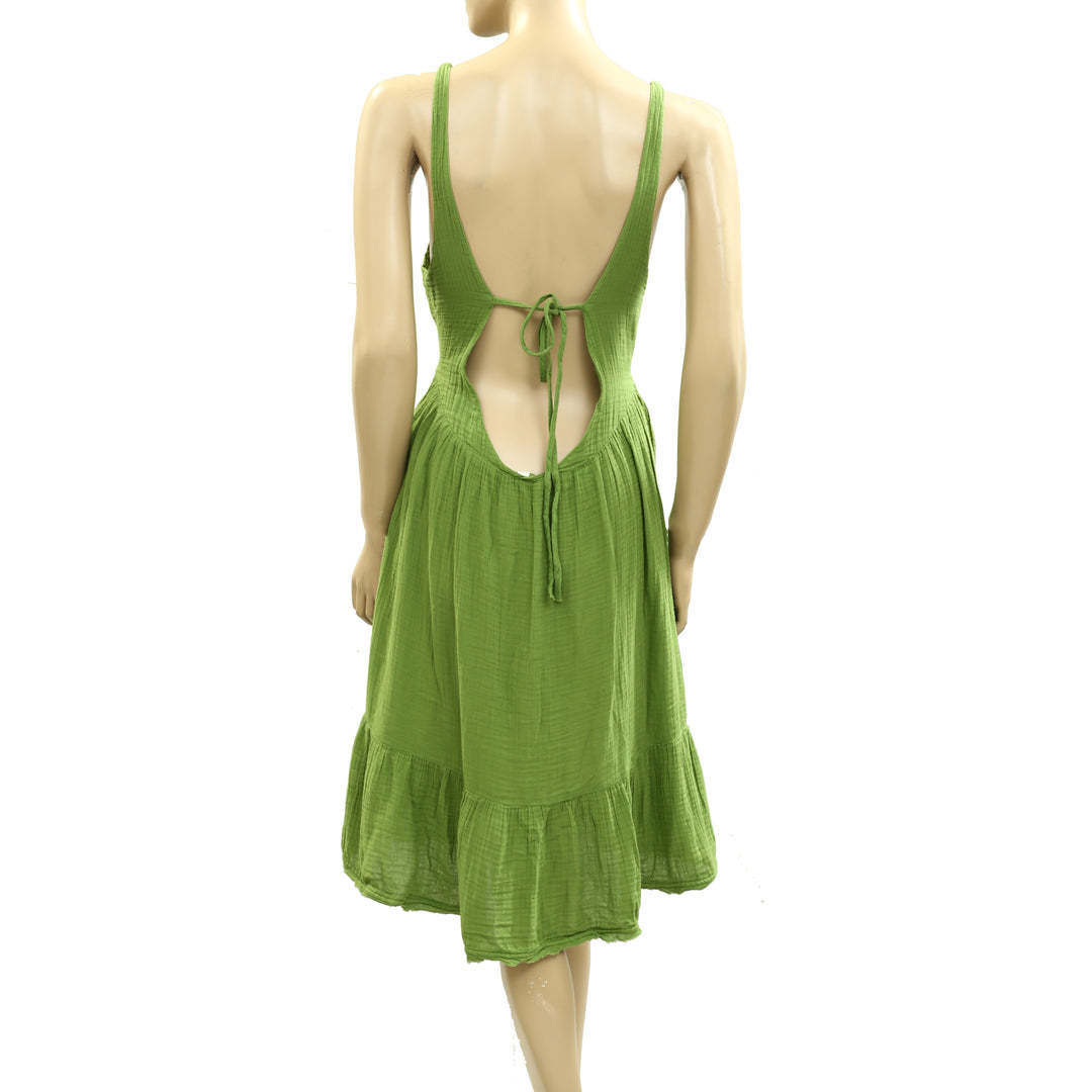 Anthropology Tiered Gauze Mini Dress