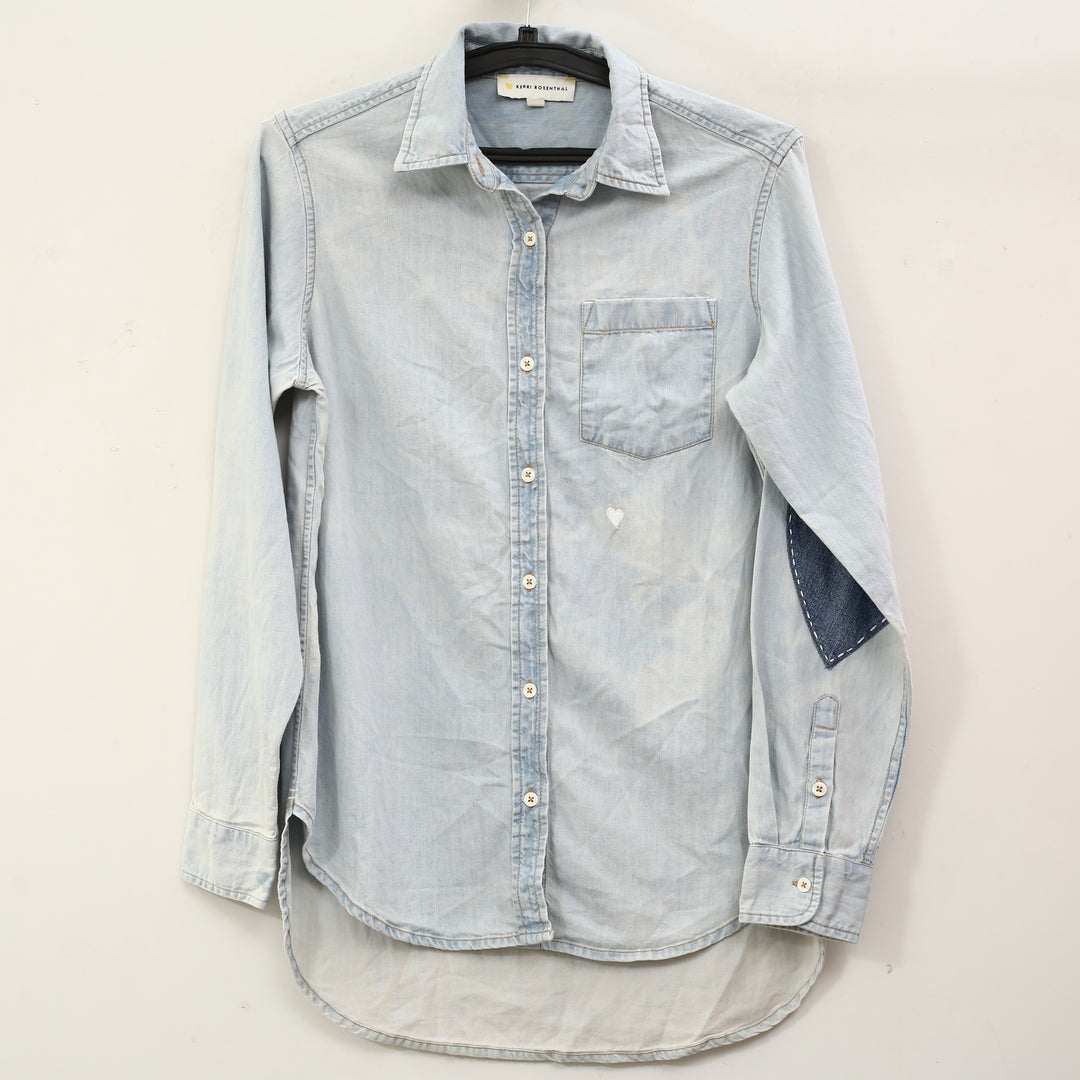 Kerri Rosenthal Mia U.S. Of Love Denim Shirt Top