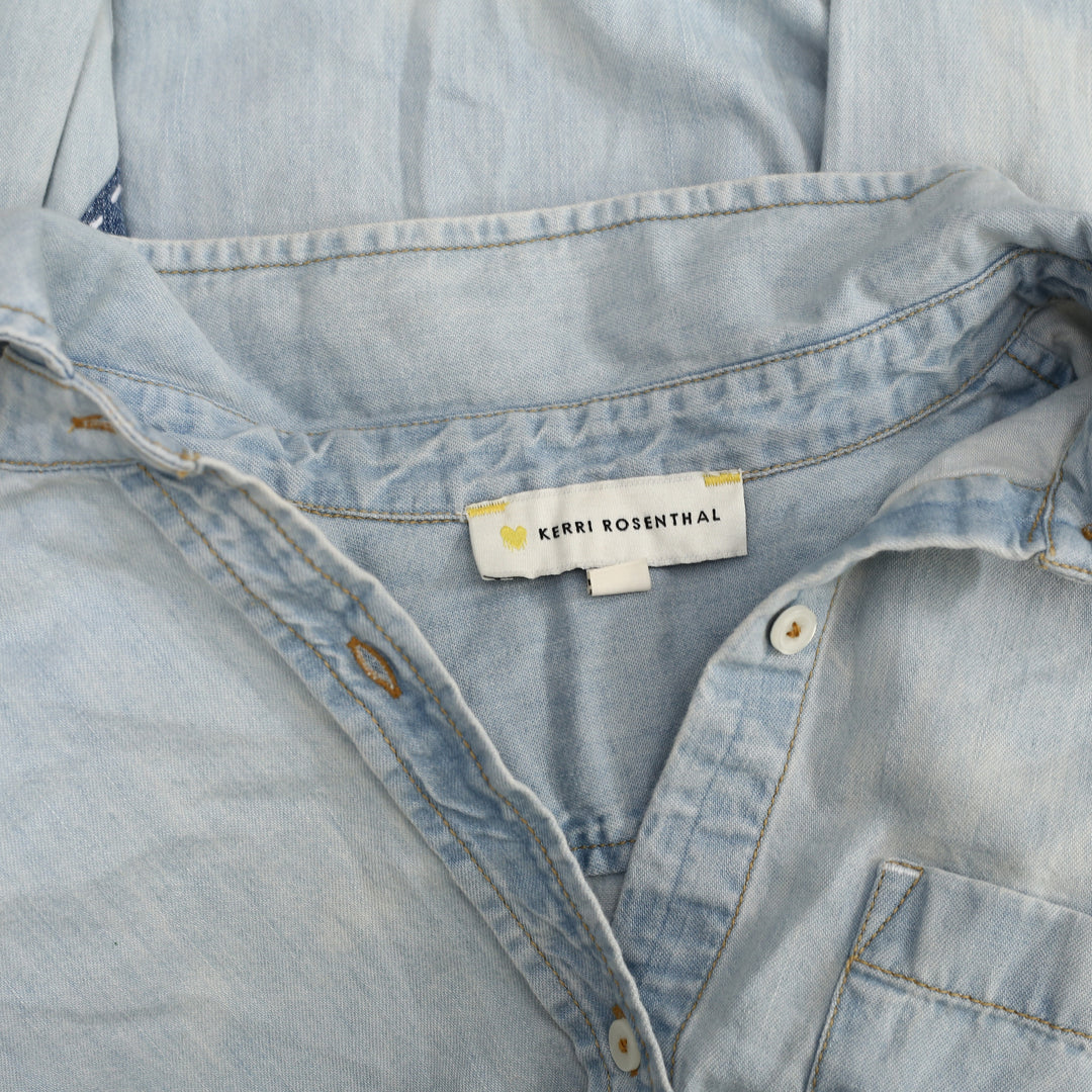 Kerri Rosenthal Mia U.S. Of Love Denim Shirt Top