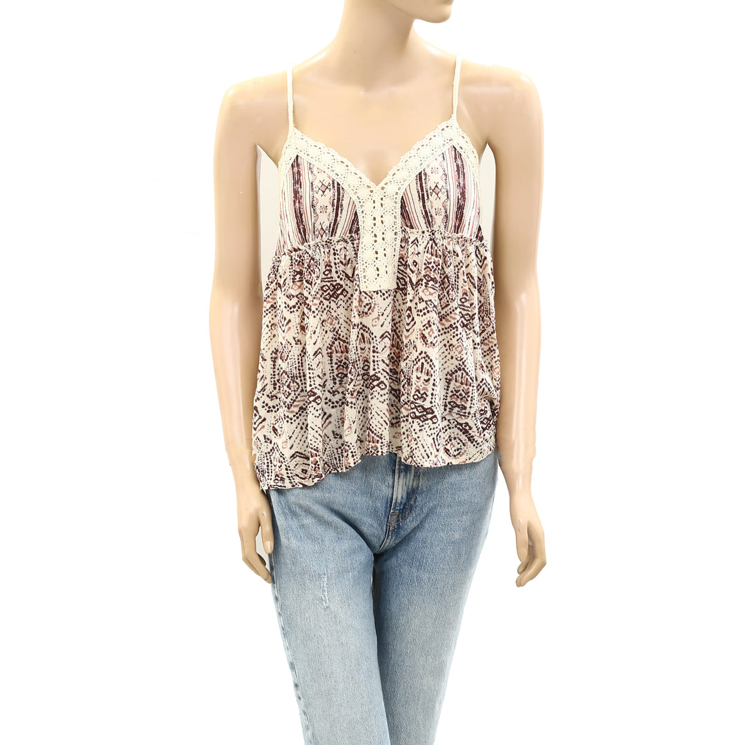 Ecote Urban Outfitters Printed Cami Tank Blouse Top