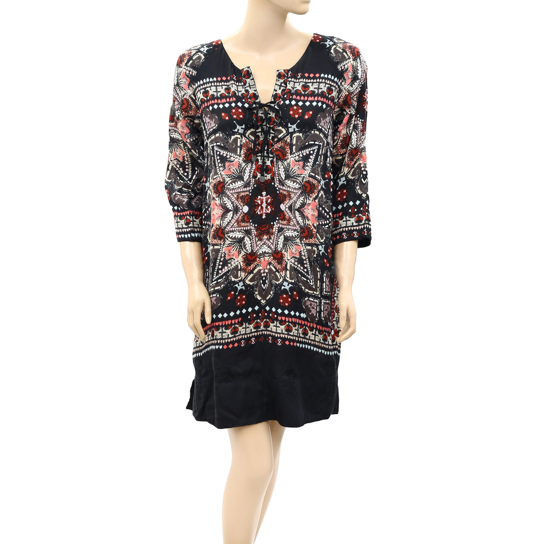 Odd Molly Anthropologie Floral Embroidered Printed Mini Dress White Chocolate Couture Odd Molly Anthropologie Floral Embroidered Printed Mini Dress White Chocolate Couture
