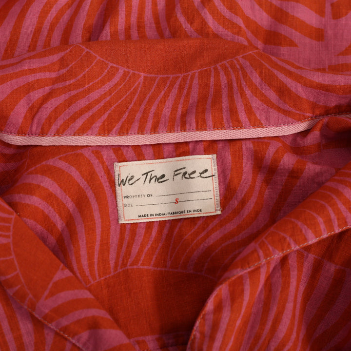 Free People We The Free Sun Splash Printed Shirt Tunic Top