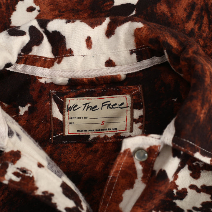 Free People We The Free Calico Flannel Shirt Printed Wild New
