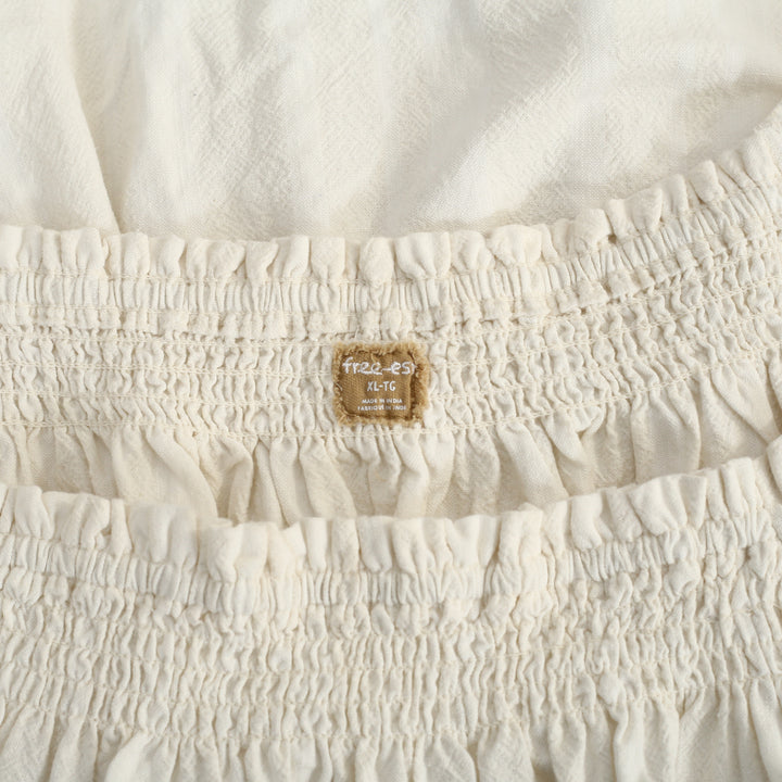 Free People Est Mila Mini Dress Smocked Puff Sleeve Shift